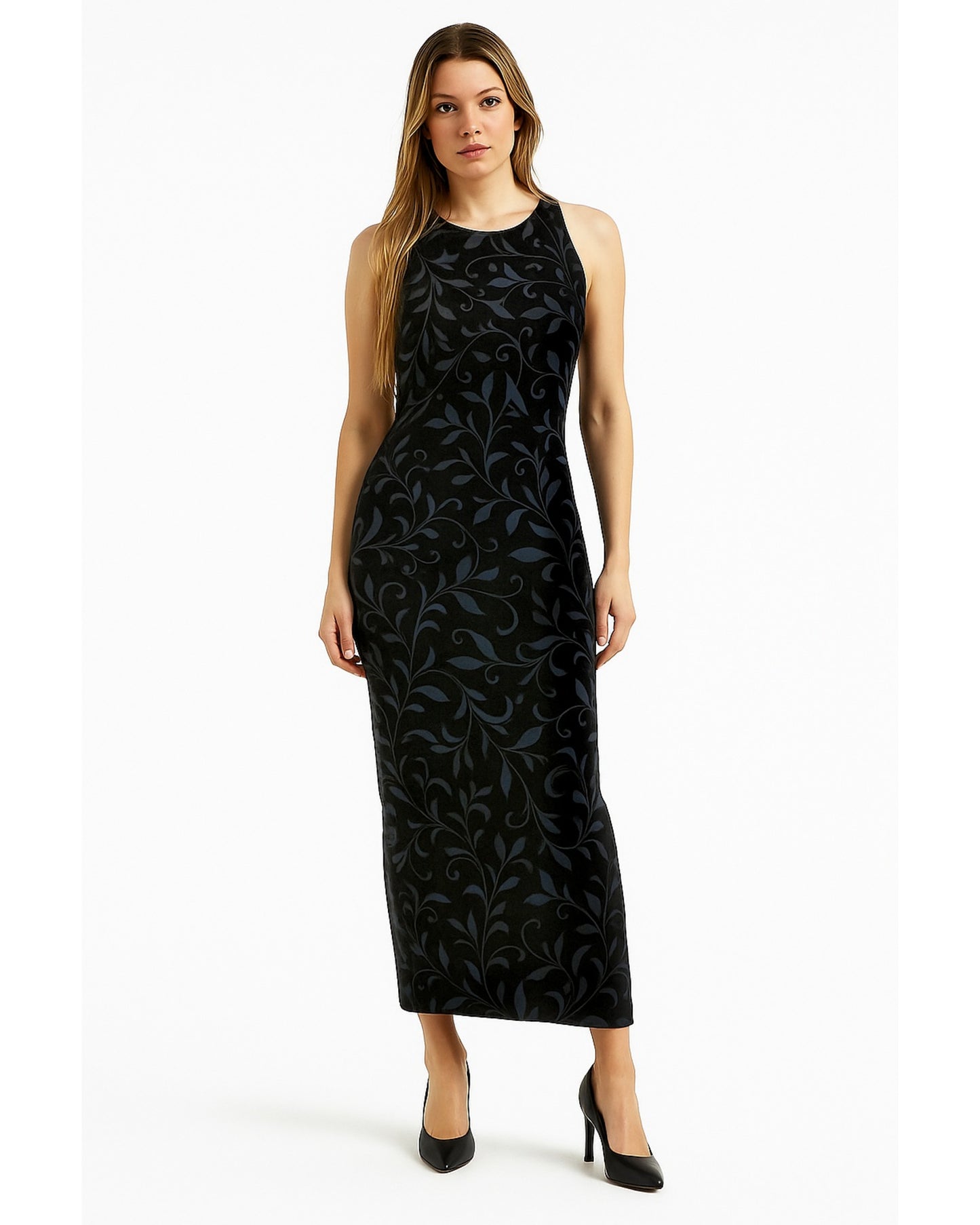 Dusky Leaves Bodycon Dress